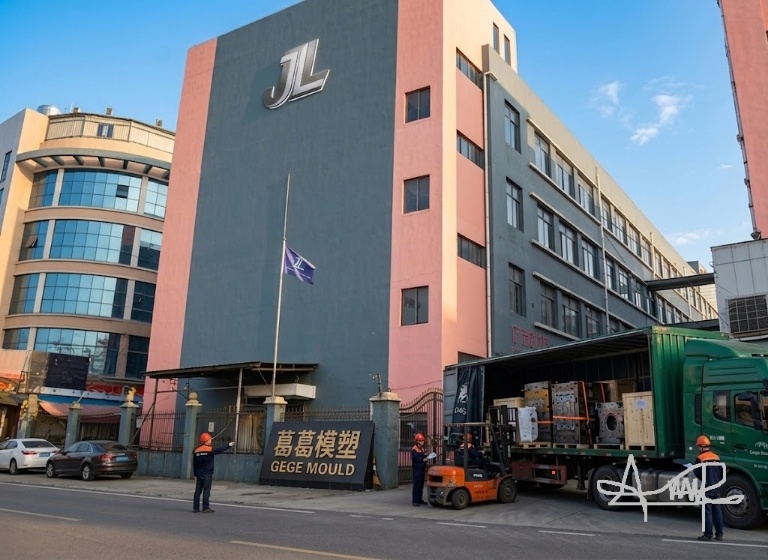 Gege Mould / Jingling Moulding Technology manufacturing facility — factory building exterior in Huangyan District, Taizhou